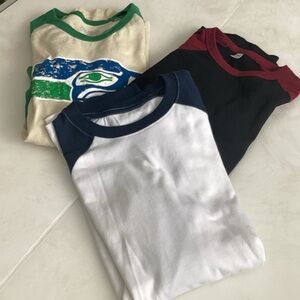 Lot of 3 baseball and long sleeve tees